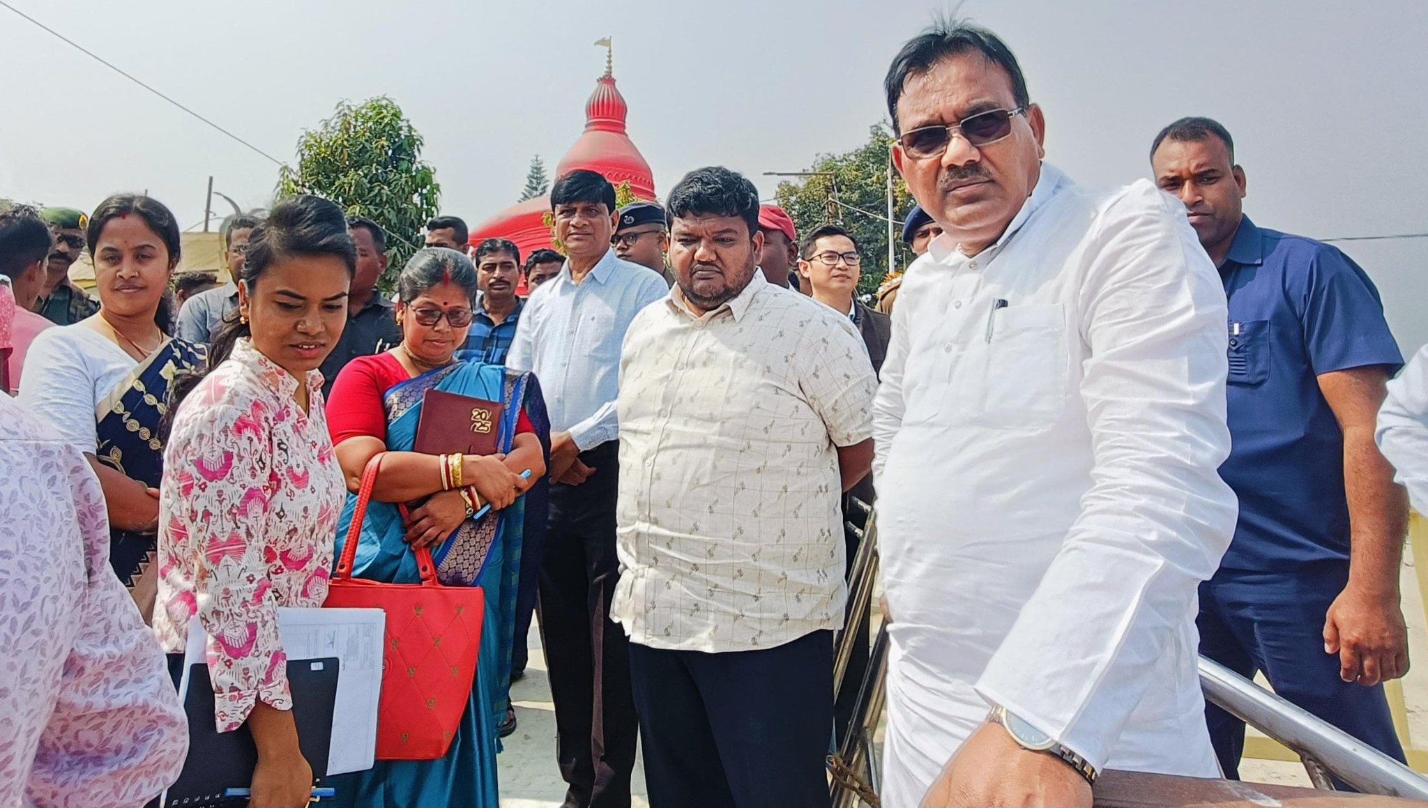 ত্রিপুরেশ্বরী মন্দিরের সংস্কার কাজ পর্যালোচনা করলেন অর্থমন্ত্রী সহ আধিকারিকরা